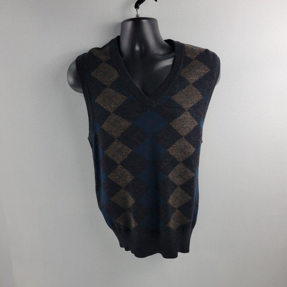 Tricots St. Raphael vest mens WOOL gray medium 3705‎